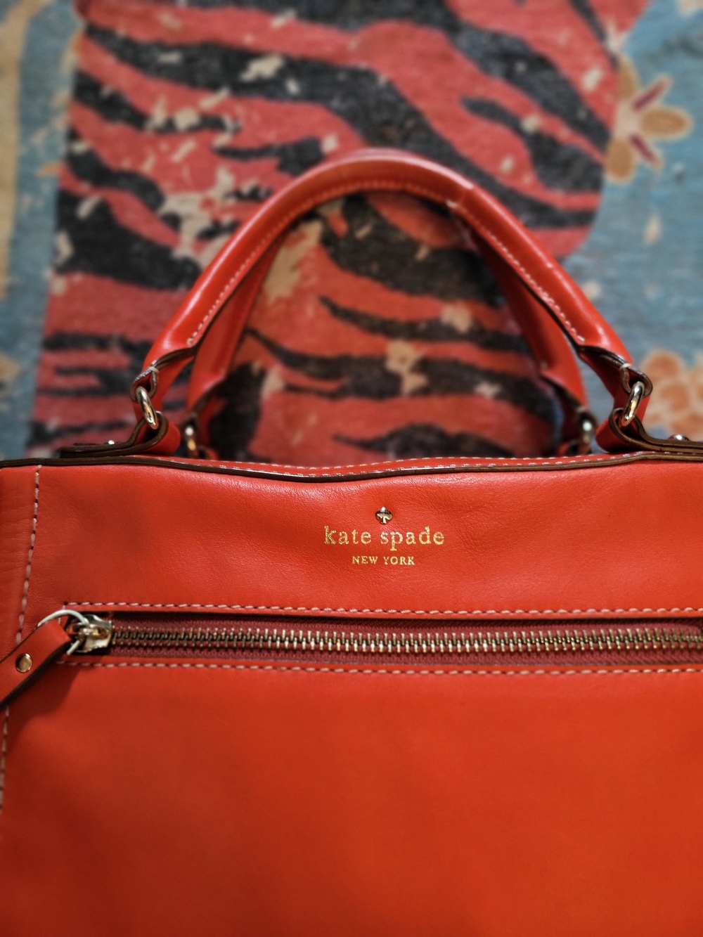 kate spade Orange Leather Purse - Picture 2 of 8